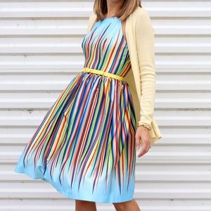 🌈 ModCloth rainbow halter dress NWT